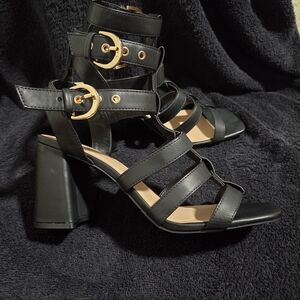 Elegant Black Strappy Heels